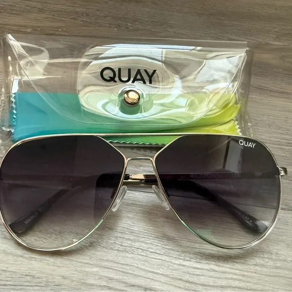 Quay Australia “Hold Please” Sunglasses QUAY Australia Hold Please 55mm Aviator Sunglasses  main image 3
